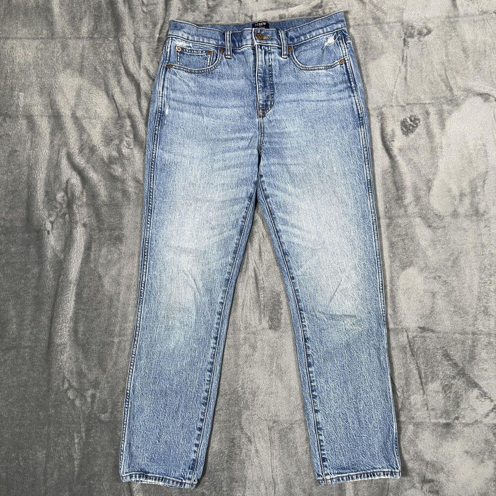 J.CREW Classic Vintage Jeans Womens 28 Blue Light Wash Straight High Rise